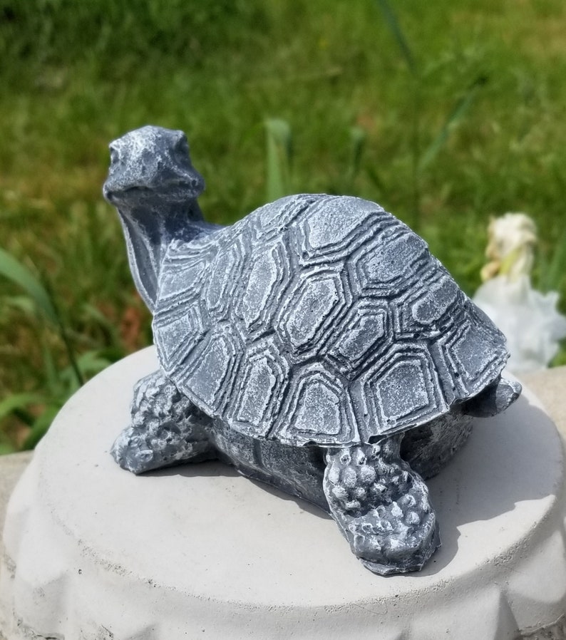 Concrete turtle statue cement turtle tortuous turtle garden Etsy