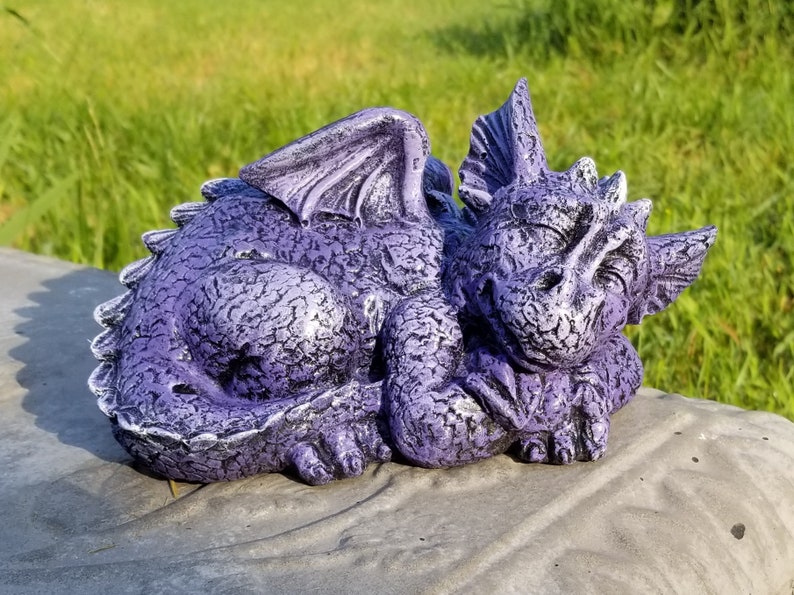 Sleeping dragon concrete dragon cement dragon statue yard | Etsy