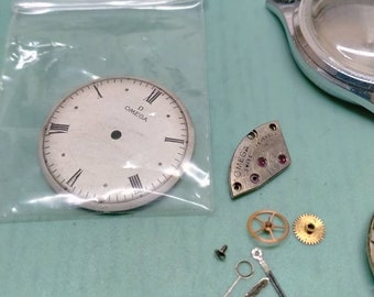 Extremely rare vintage OMEGA cal 23.4sc watch Movement parts Dial