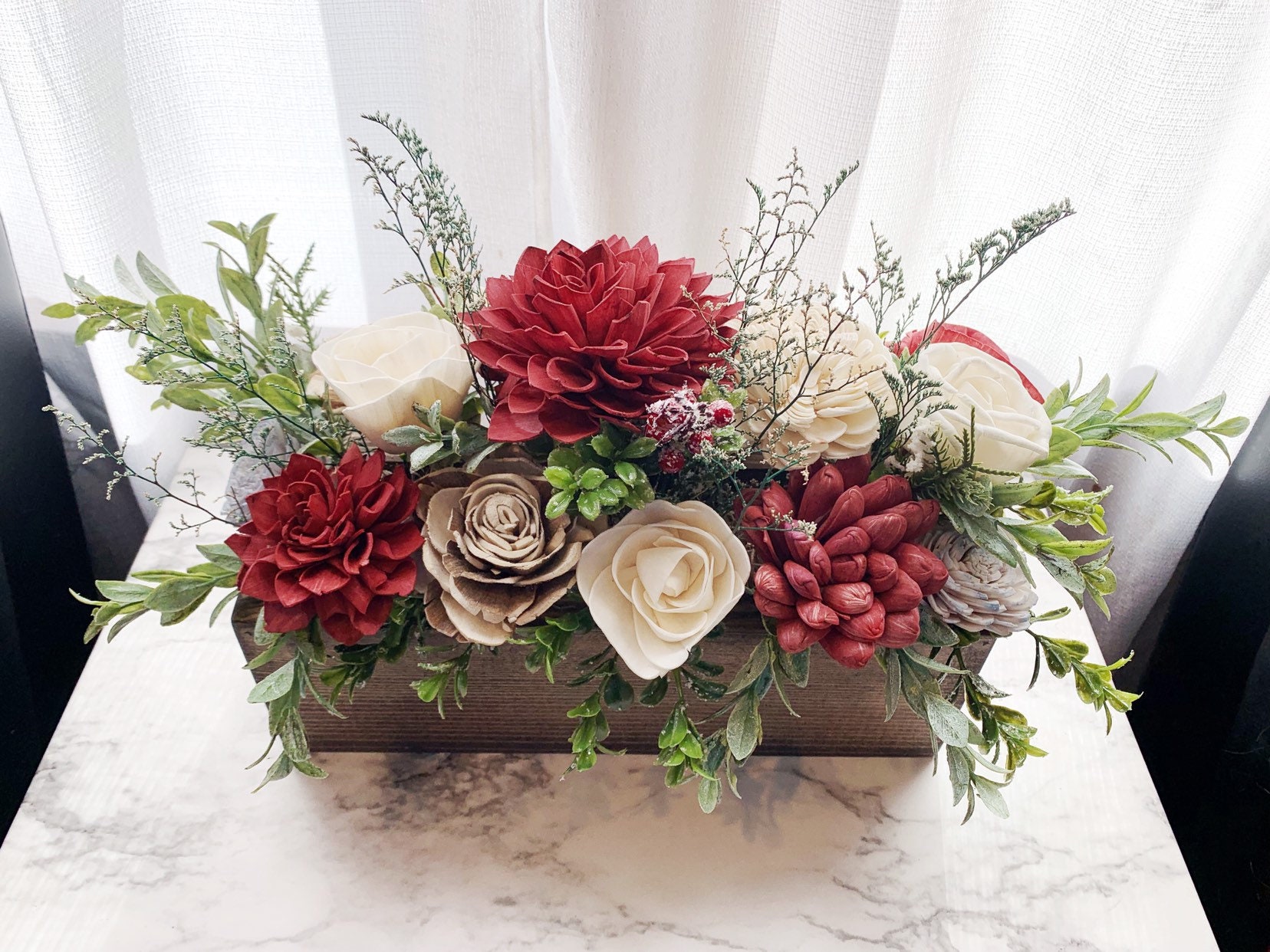 Sola Wood Flower Centerpiece- Rustic Decor- Wedding Centerpiece –  SolaFlowerStore