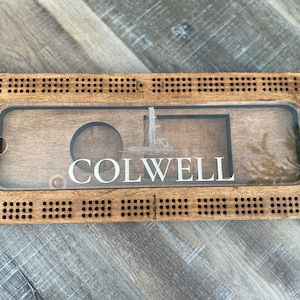 Personalized Cribbage Board with Storage, Custom Cribbage, Rectangle Cribbage, Travel Cribbage, Anniversary Gift, Wedding Gift