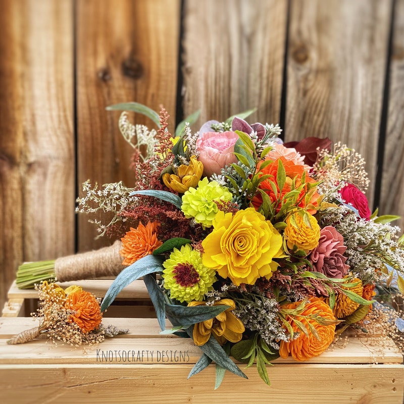 Rustic Wedding Bouquets - Etsy