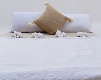 Throw Blanket - Cotton Bedding - Blanket - Bed throw - Bedspread - housewarming gift - Queen Size - Bedroom & Sofa Couch throw