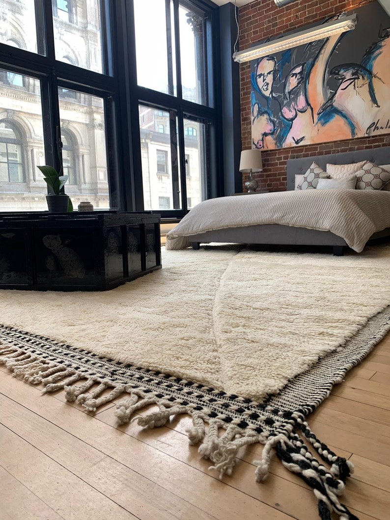 Made to Order Authentic Large Cream Rug Beni Ourain Rug Etsy