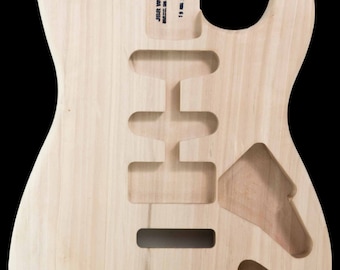 Handgemaakte populierenhouten Stratocaster body, gemaakt in Italië