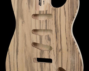 Stratocaster-body van frassino + topzebrano