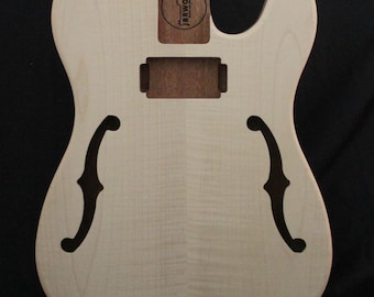 Corpo Telecaster in mogano sottile + top in acero fiammato