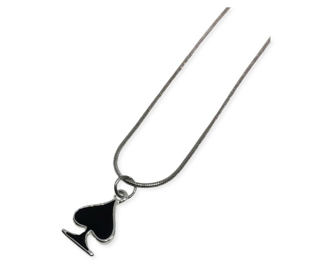 Queen of Spades Snake Chain Necklace
