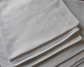 Bulk of 6 beautiful old towels in bright damask