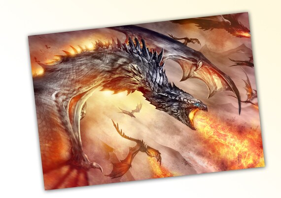 Art Poster Dragon fire