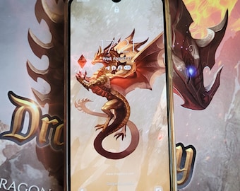 Gold dragon animated phone screen wallpaper lock screen seamless loop video