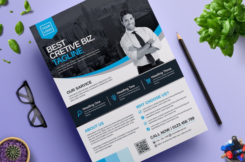 Vol 06 Instant Digital File Download Print Ready Custom Clean and Creative Flyer Corporate Business Flyer Design Template