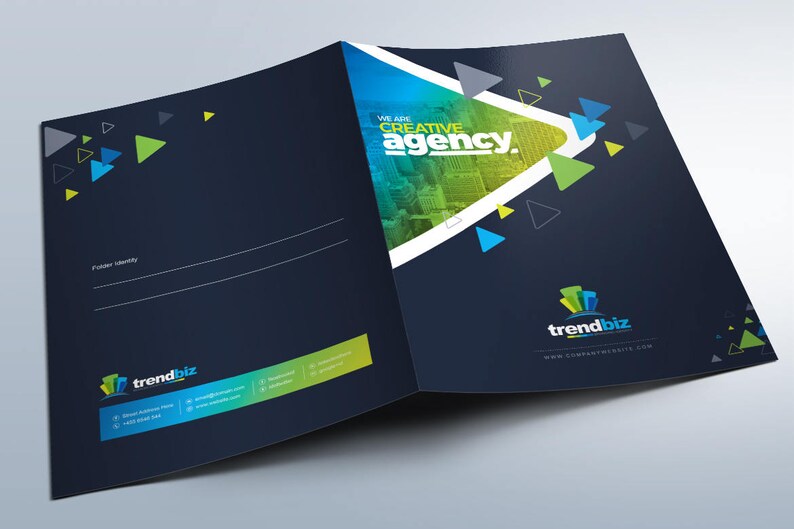 Modèle de dossier de présentation moderne Boîte de Etsy