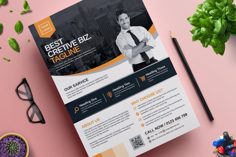 Vol 06 Instant Digital File Download Print Ready Custom Clean and Creative Flyer Corporate Business Flyer Design Template