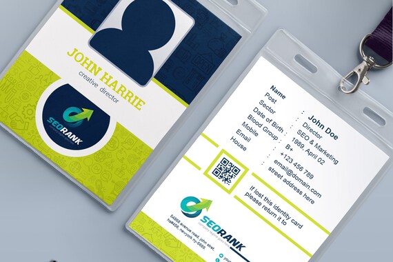 Pany Employee ID Badge Plastic PVC Custom ID