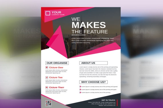 corporate business flyer design template instant digital file download print ready custom clean and creative flyer vol 08 flyer sample template