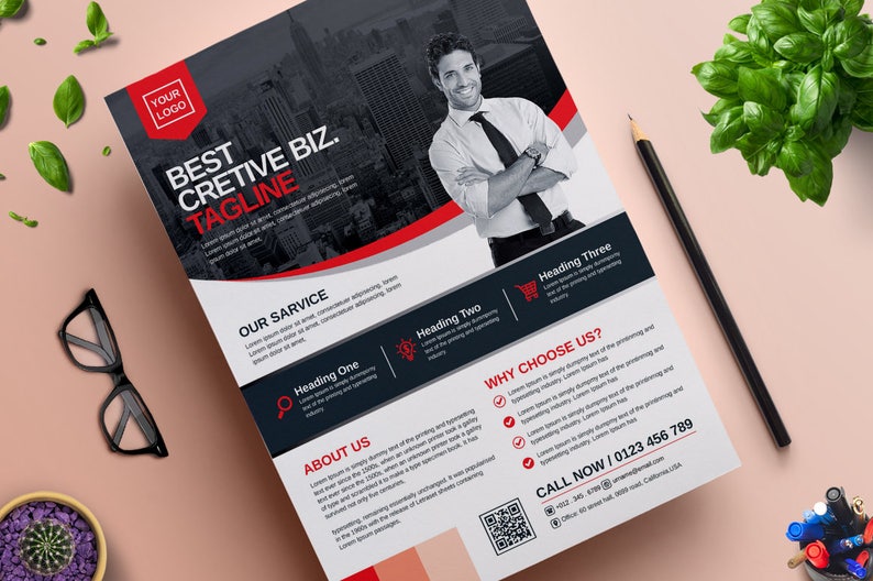 Vol 06 Instant Digital File Download Print Ready Custom Clean and Creative Flyer Corporate Business Flyer Design Template