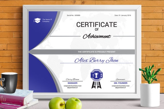 certificate template corporate business