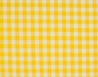 Gingham yellow 5mm 100% cotton
