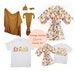 Bloom Family  Matching Outfits | Floral Vintage Maternity Robe and Matching DAD T-Shirt, Baby Swaddle, Gown, Big BRO  and Big SIS T-shirts 