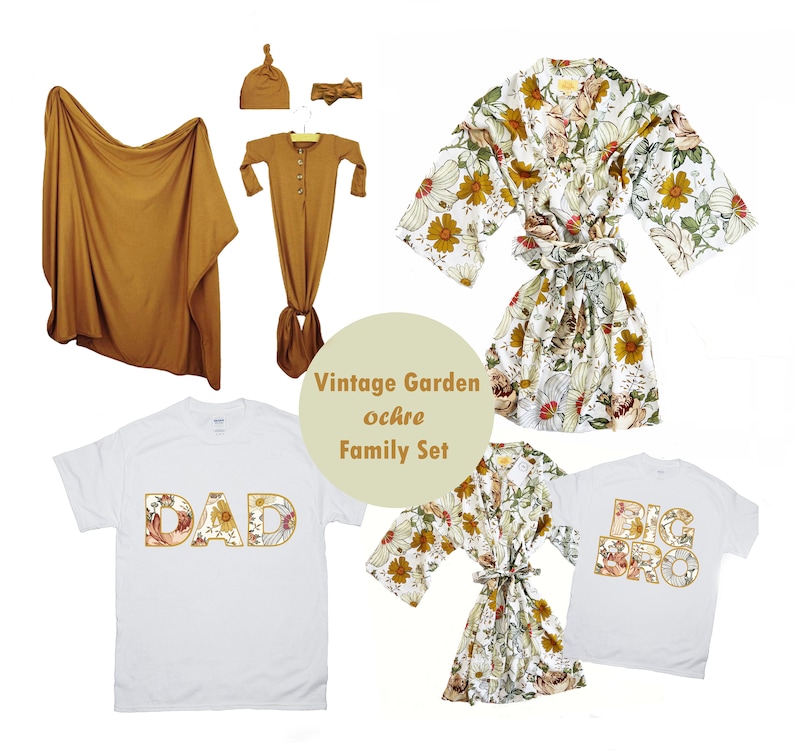 matching robe and newborn outfit