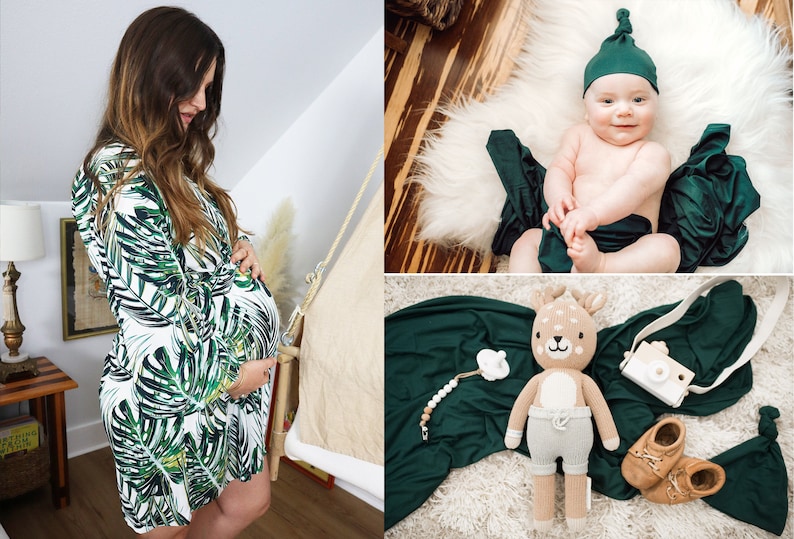 hunter green swaddle