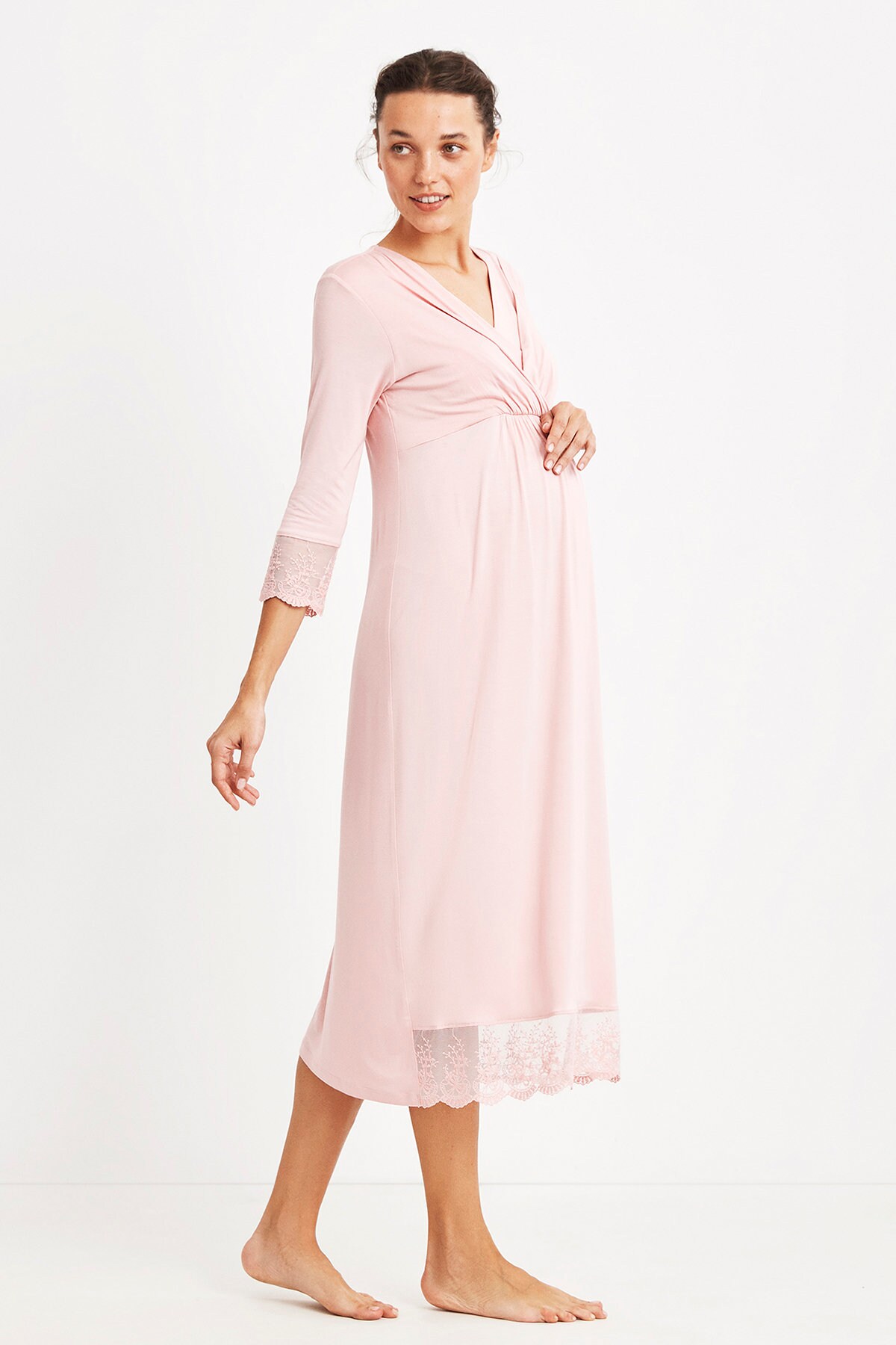 Maternity Dress PhotoShoot I Solid Ecru / Pink Pregnancy - Etsy México