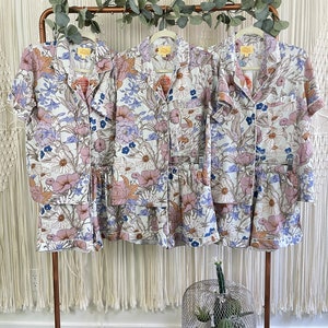 J.Crew: Cotton Poplin Long-sleeve Pajama Set In Blooming Floral