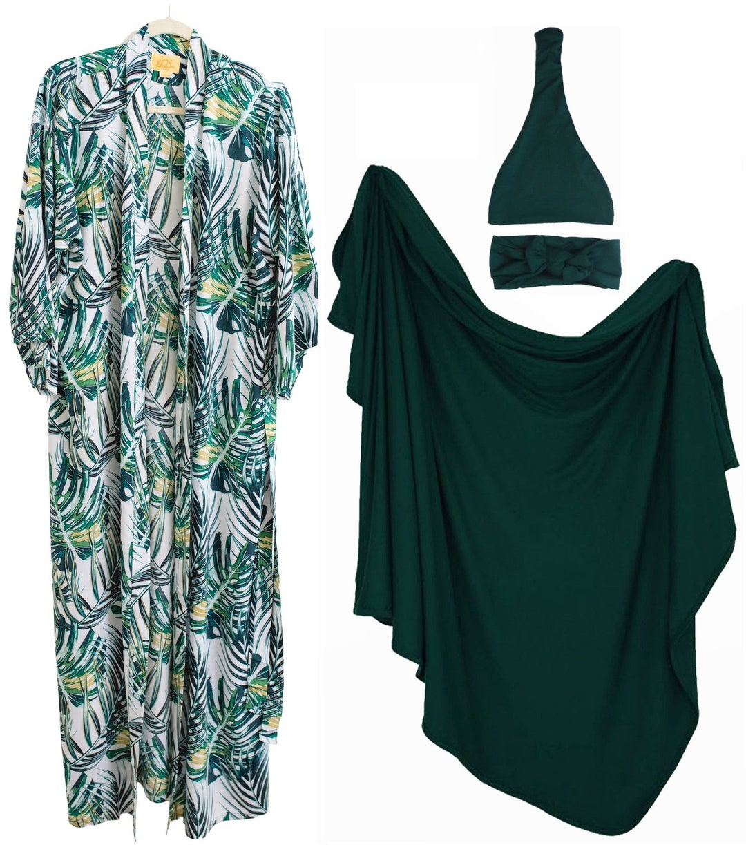 Mommy and Me Robe and Swaddle Set Boy or Girl Soft and Lightweight