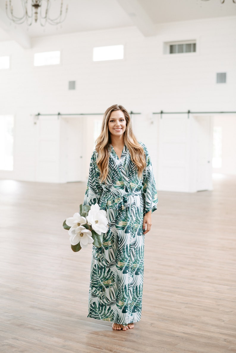 Hunter Green Maternity Robe and Matching Baby Set Mommy Robe Swaddle