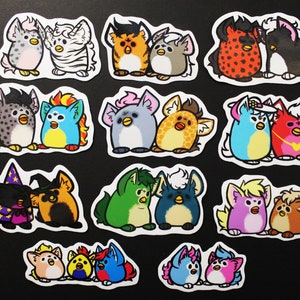 Waterproof Vinyl Furby Stickers