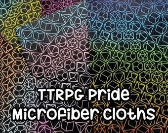 TTRPG Pride Microfiber Glasses Cleaning Cloths