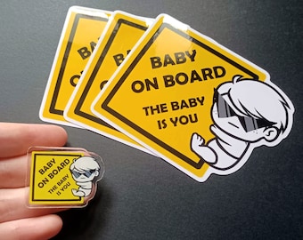 Baby Dave Vinyl Sticker & Acrylic Pin