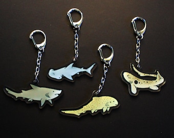 2 inch Shark acrylic charms