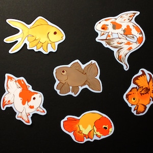 Waterproof Goldfish Sticker set