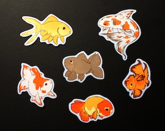 Waterproof Goldfish Sticker set