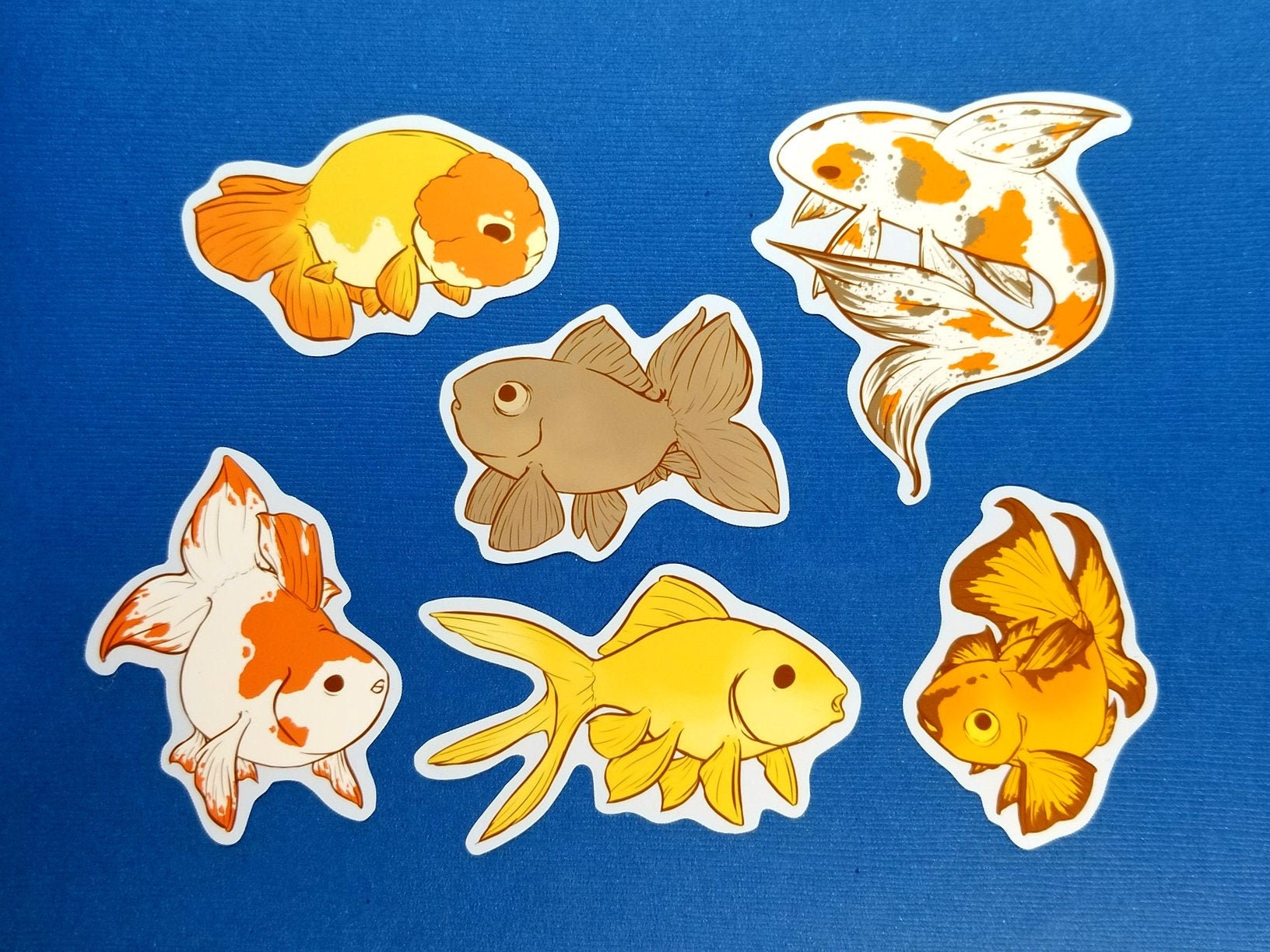 Goldfish Sticker set | Etsy