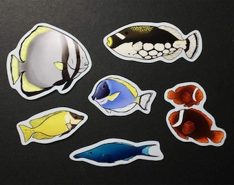 Reef Fish Waterproof Sticker Set