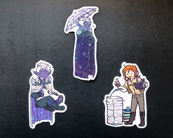 Caleb and Essek Holo Stickers