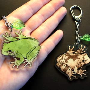 Double Sided 2inch Grey Treefrog charm