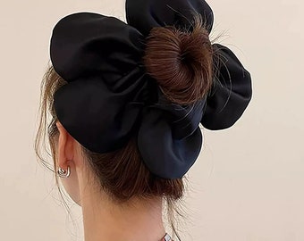 Flower Lace Tirm Scrunchies Oversized Hair Tie Grote Gingham Cottage Scrunchie, Haarbanden Schattige paardenstaarthouder, Moederdag Cadeau