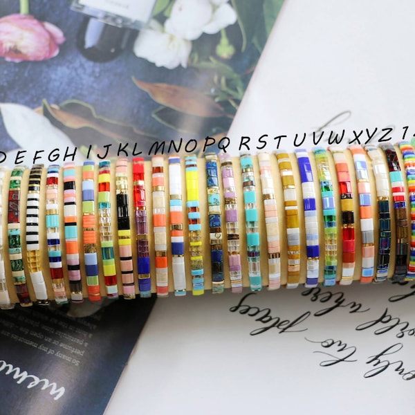 Bracelets Tila pour femmes, Bracelet Boho, Bracelet perles, Bracelet d’été, Bracelet perlé, Bracelet arc-en-ciel pour fille, Fournitures de perles