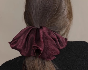 Tirm Scrunchies de encaje de flores, corbata de pelo de gran tamaño, Scrunchie grande de Gingham Cottage, lazos para el cabello, lindo soporte de cola de caballo, regalo del Día de la Madre