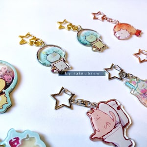 Derpy Kawaii Cats || 2 Inch Acrylic Keychain Charms