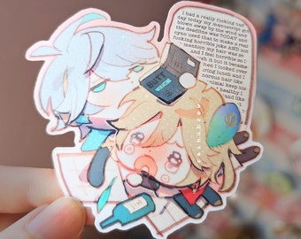 Alhaitham Kaveh [Genshin Impact] 3 inch Holographic Sticker