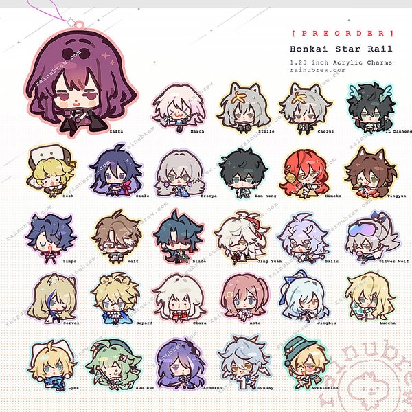 HONKAI STAR RAIL *Penacony update | 1.25" Acrylic Charms+Pins