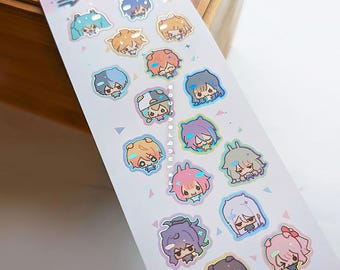 Hoja de pegatinas de Hatsune Miku Prjsk de 2,7" x 7"