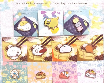 Cute Animal x Food Enamel Pins
