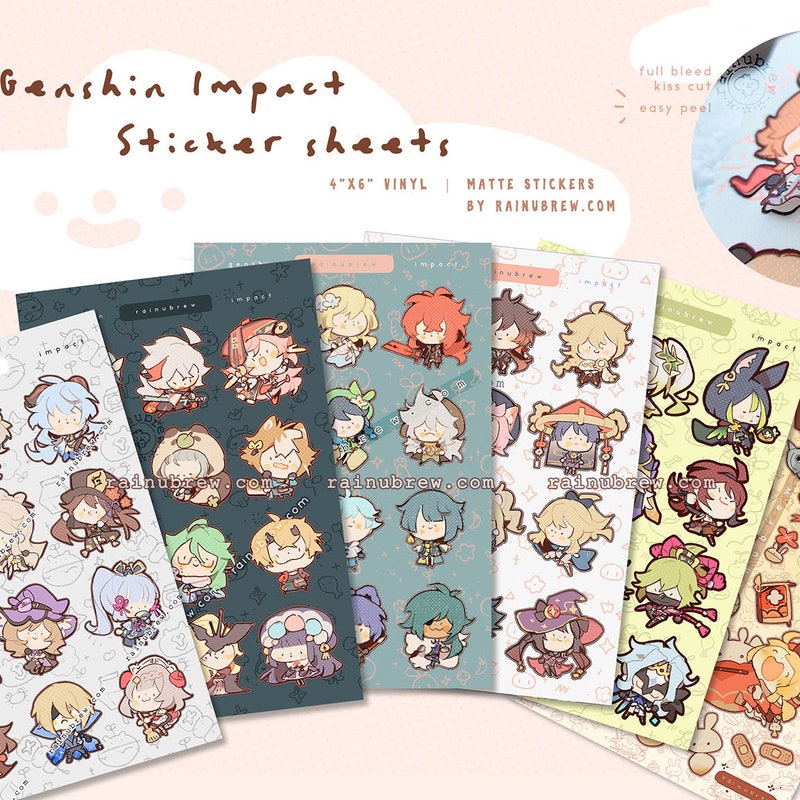Genshin Stickers - Etsy