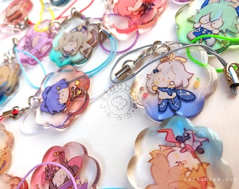 Genshin Impact Charms Full Set || Gacha Phone Keychain Charms